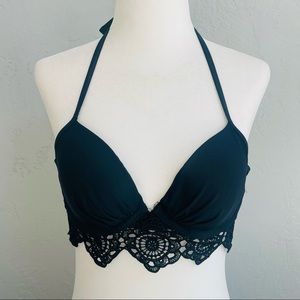 Aerie Black Lace Bikini Top